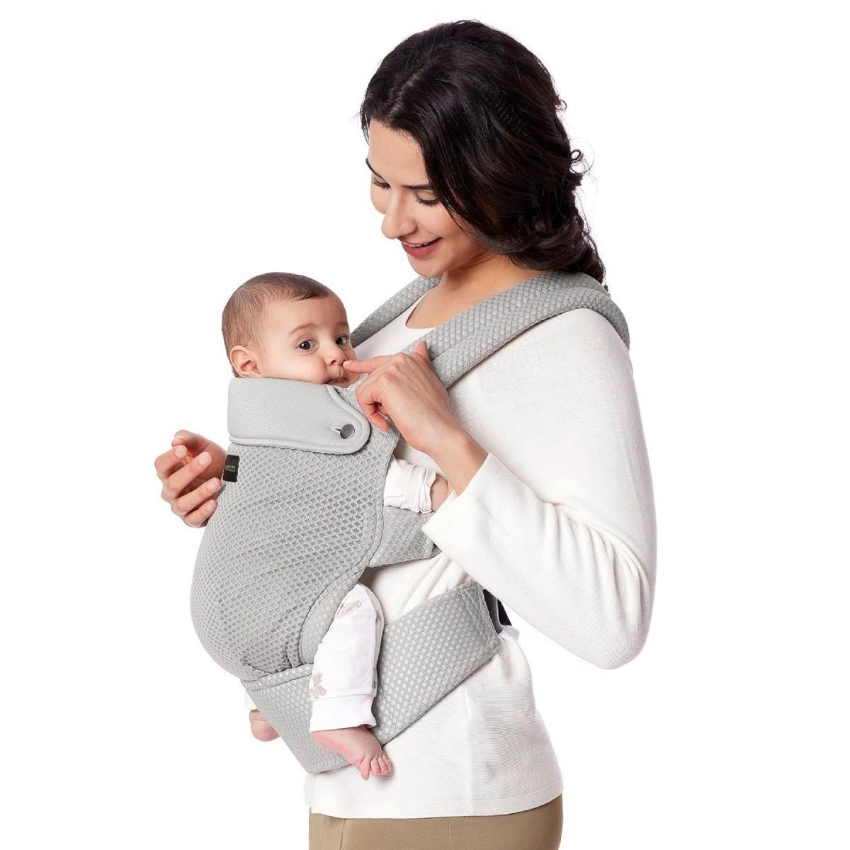 Babytrage hellgrau - Hellgrau, Basics, Textil (16/31/14,5cm) - Momcozy