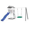 Spielturm Nest Swing Aus Zedernholz - Blau/Weiß, Basics, Holz (356,60/241.9/349cm) - Ambia Garden