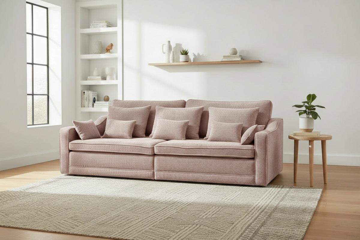 Big Sofa Mit Bettkasten Evora Greige B: 276 Cm - Greige, MODERN, Textil (276/71-92/137cm) - MID.YOU