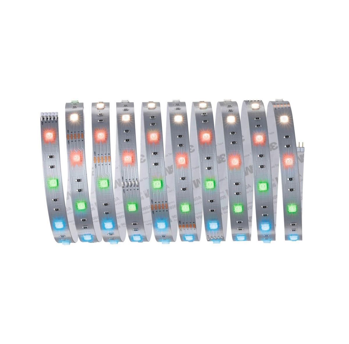 Led-streifen Farbwechsler L: 1 M Fernbedienung, Dimmbar - Silberfarben, Basics, Kunststoff (100,0cm) - Paulmann