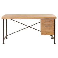 Schreibtisch Craft D 151 - Eichefarben/Anthrazit, KONVENTIONELL, Holzwerkstoff/Metall (150/60/75,5cm) - Livetastic