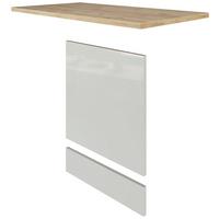 Výkryt na myčku nádobí pro částečne integrovatelnou - šedá, Moderní, kompozitní dřevo (110/60cm) - FlexWell