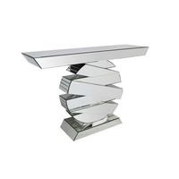 Konsolentisch Silberfarben L: 119cm - Silberfarben, Design, Glas/Holzwerkstoff (119/35,5/80cm) - Livetastic