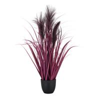 Umelá rastlina PAMPASGRAS I - lila/čierna, Basics, plast (10,5/65cm) - Mömax