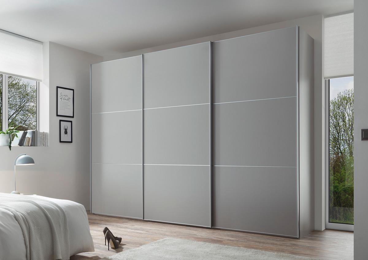 Schiebetürenschrank in elegantem Grau