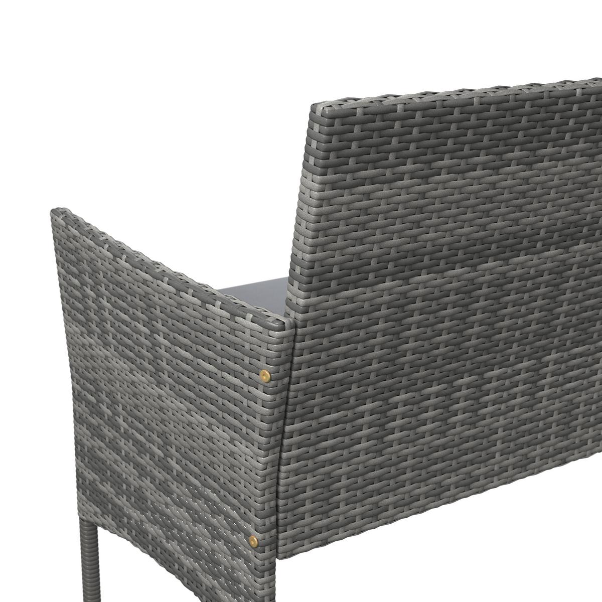 Loungegarnitur Cusco - Grau, MODERN, Kunststoff/Textil - Beldano