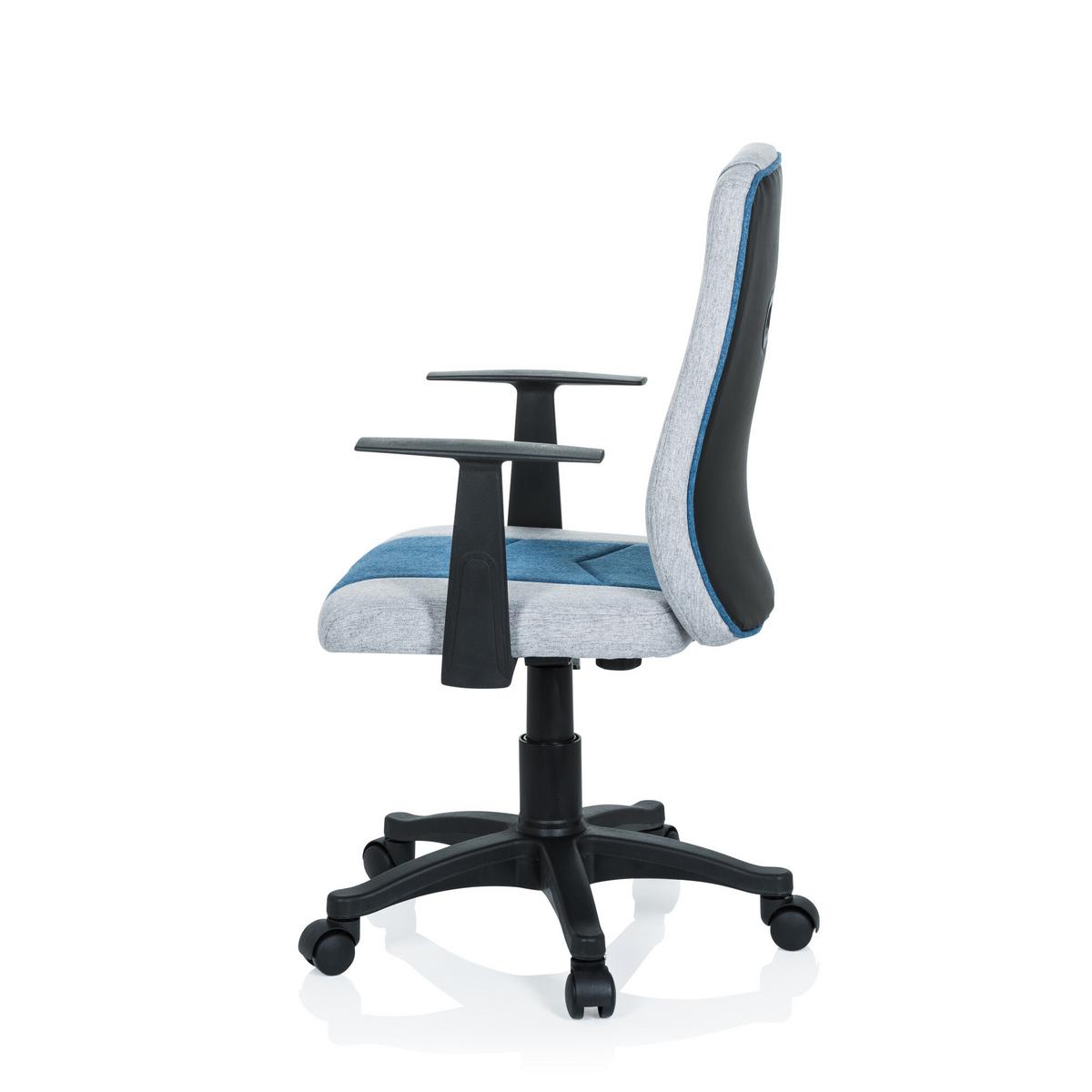 Jugenddrehstuhl Kiddy Extra Blau/Grau - Blau/Schwarz, Basics, Kunststoff (55/95-105/45cm) - MID.YOU