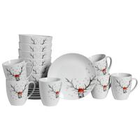 Kombiservice Luna Hirsch 18--Teilig. Weiß - Weiß, Basics, Keramik - Creatable