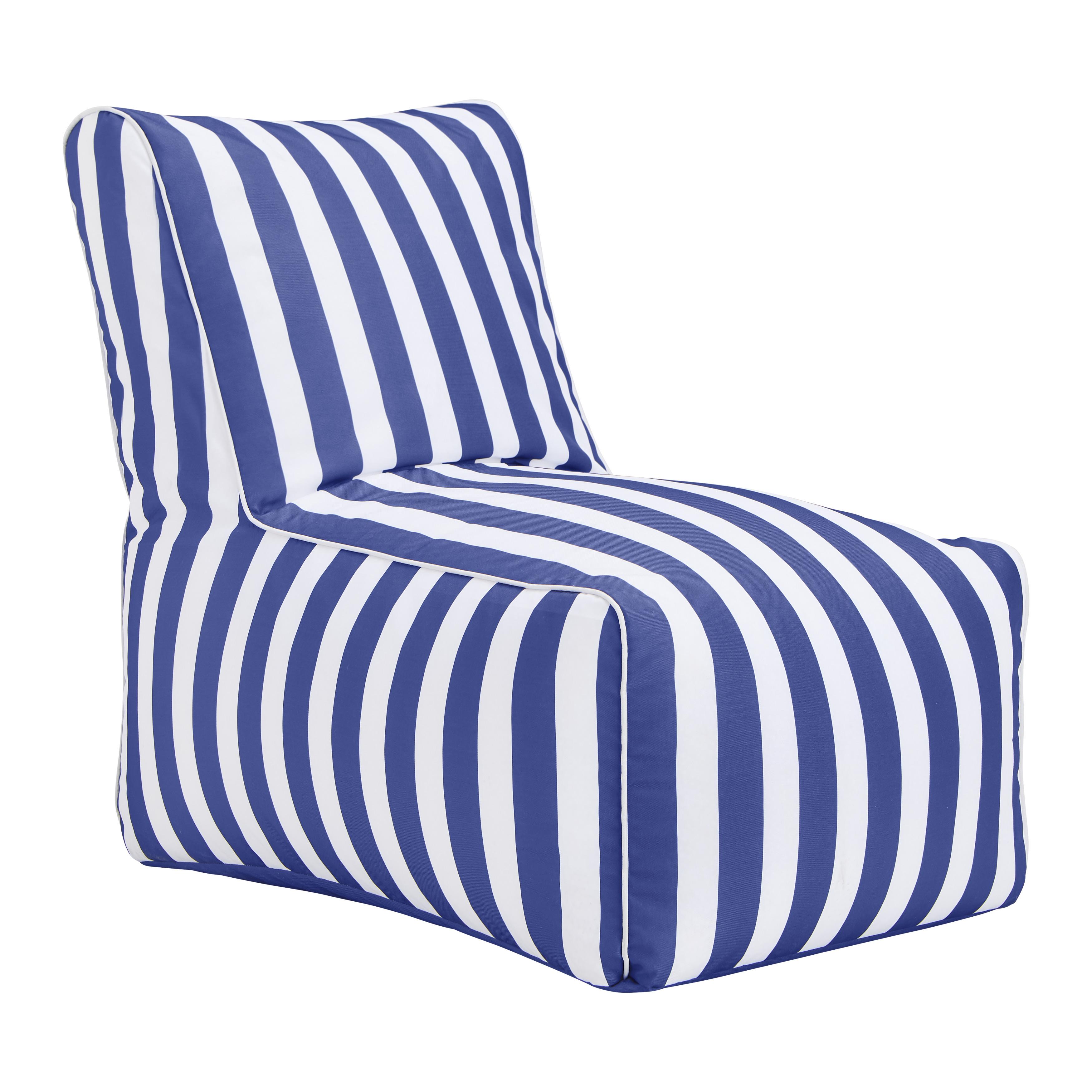 Sedací Vak Isabella - bílá/modrá, Moderní, textil (90/90/60cm) - Bessagi Garden