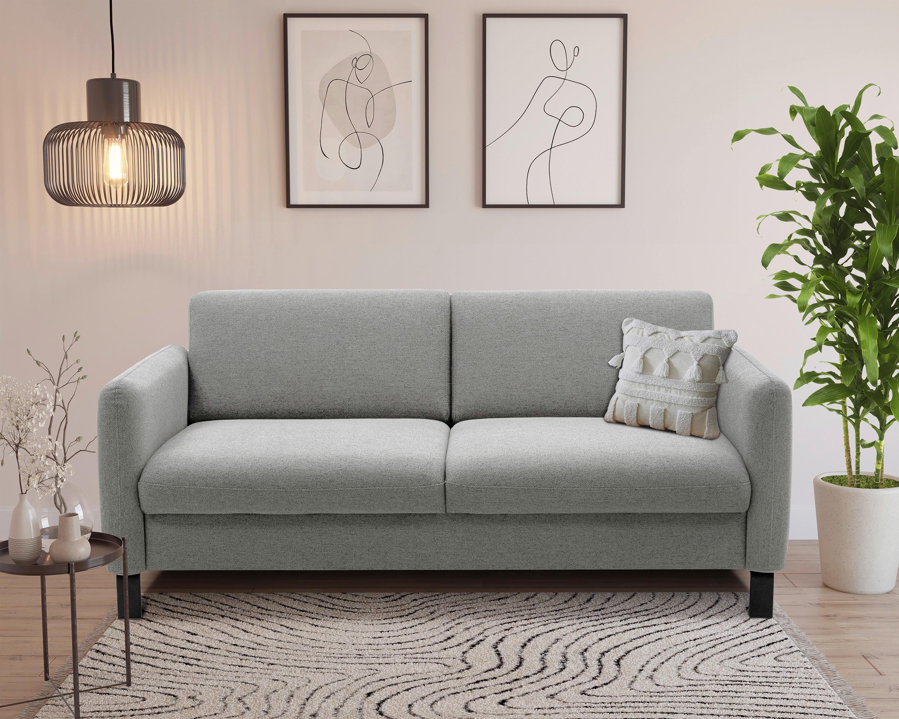 3-Sitzer-Sofa Ridley - Schwarz/Grau, Basics, Textil (173/76/84cm) - MID.YOU