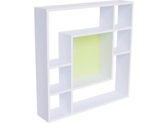 Regál Nástěnný Silvia - bílá/zelená, Moderní, kompozitní dřevo (75/75/15cm) Regál Nástěnný Silvia - bílá/zelená, Moderní, kompozitní dřevo (75/75/15cm)