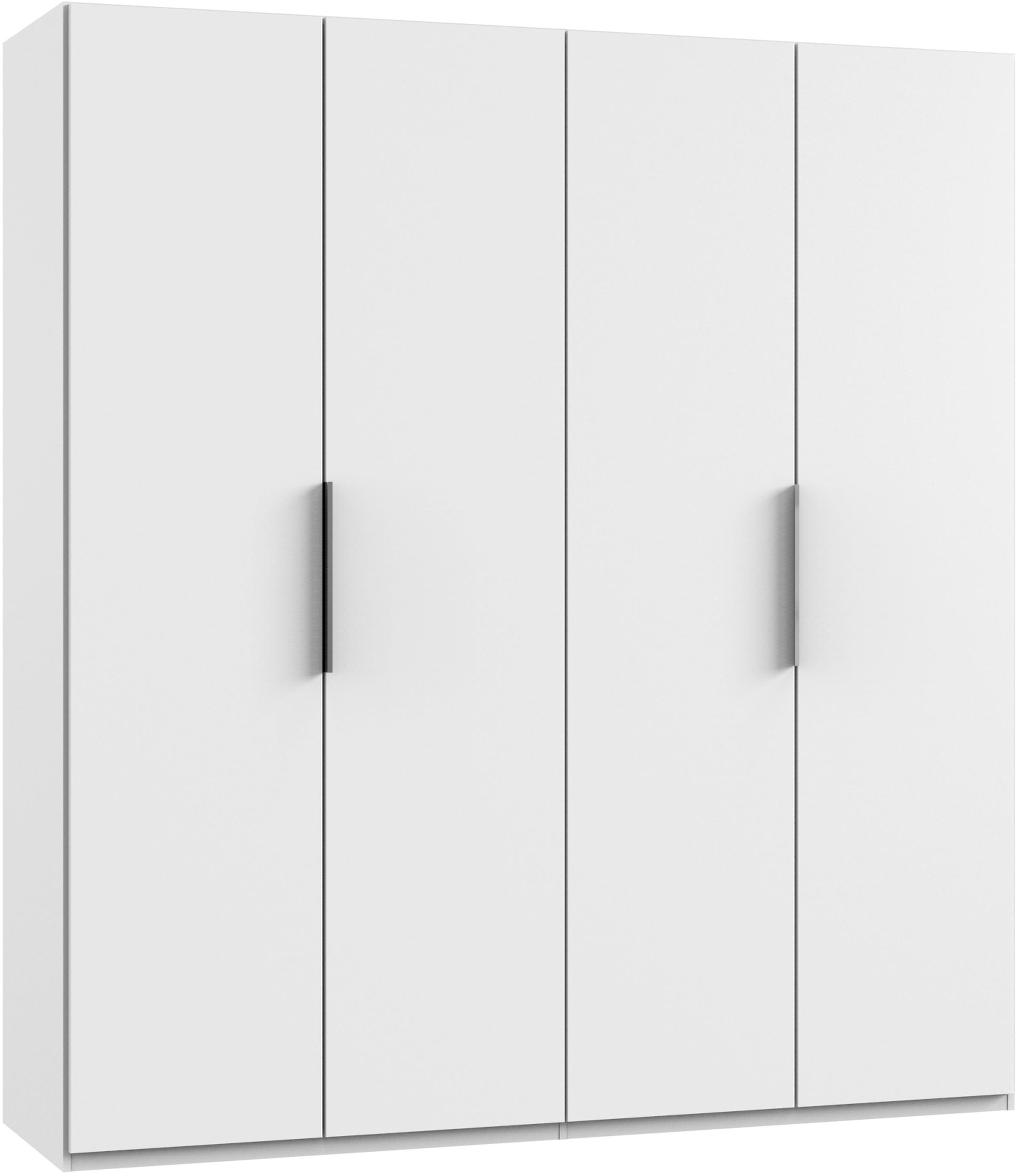 Drehtürenschrank B: 200 Cm Level, Weiß - Weiß, MODERN, Holzwerkstoff (200/216/58cm) - MID.YOU