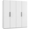 Drehtürenschrank B: 200 Cm Level, Weiß - Weiß, MODERN, Holzwerkstoff (200/216/58cm) - MID.YOU