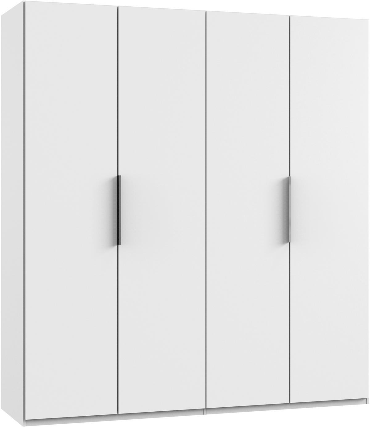 Drehtürenschrank B: 200 Cm Level, Weiß - Weiß, MODERN, Holzwerkstoff (200/216/58cm) - MID.YOU
