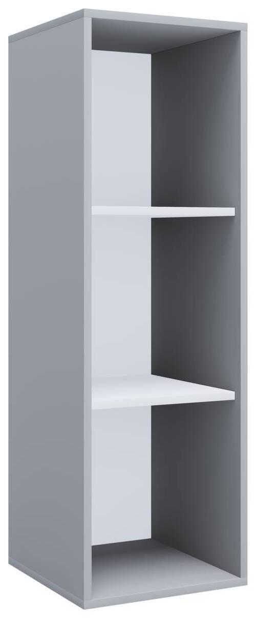 Aktenregal Lona Grau B: 35 cm - Weiß/Grau, MODERN, Holzwerkstoff (35/110/37cm) - MID.YOU