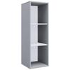 Aktenregal Lona Grau B: 35 cm - Weiß/Grau, MODERN, Holzwerkstoff (35/110/37cm) - MID.YOU