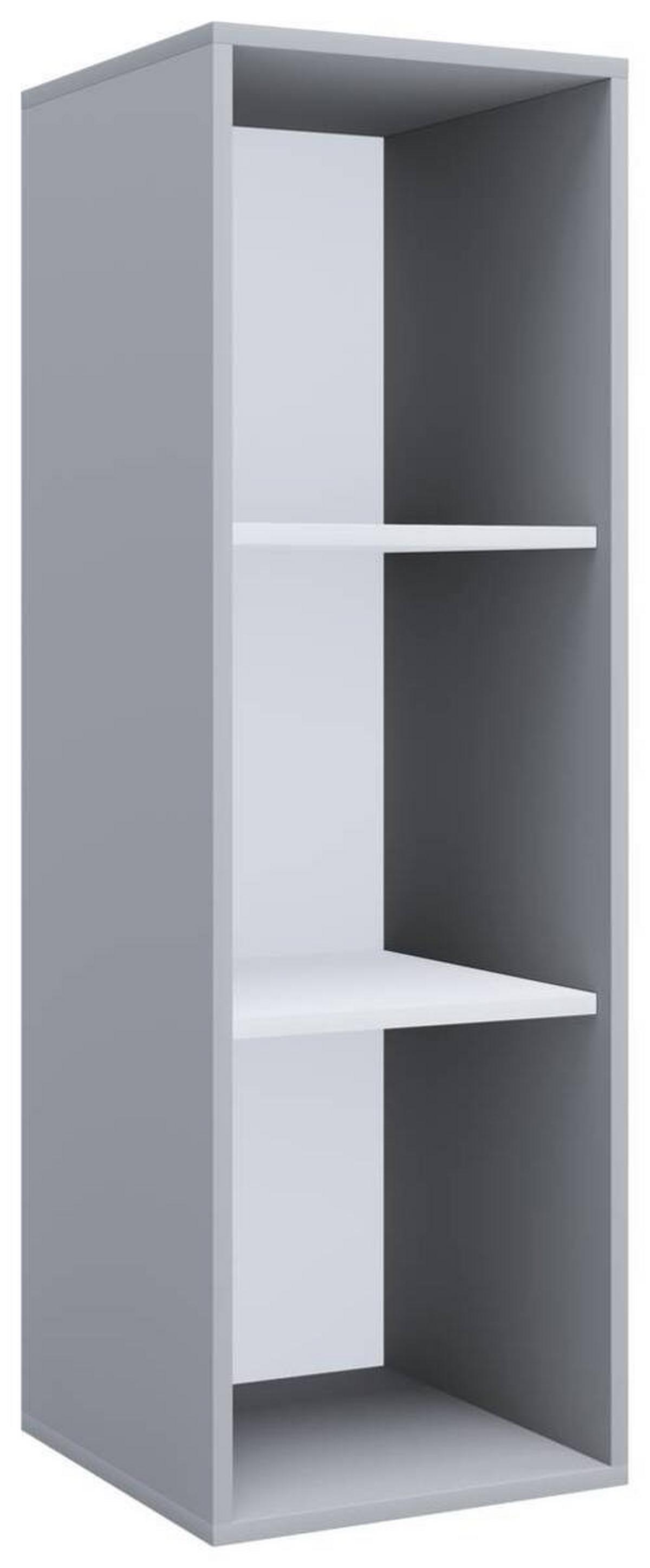 Aktenregal Lona Grau B: 35 cm - Weiß/Grau, MODERN, Holzwerkstoff (35/110/37cm) - MID.YOU