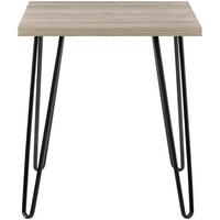 BEISTELLTISCH Owen Eiche Dekor B: 49 cm - Eichefarben/Schwarz, Design, Papier/Holzwerkstoff (49/49/55cm) - MID.YOU