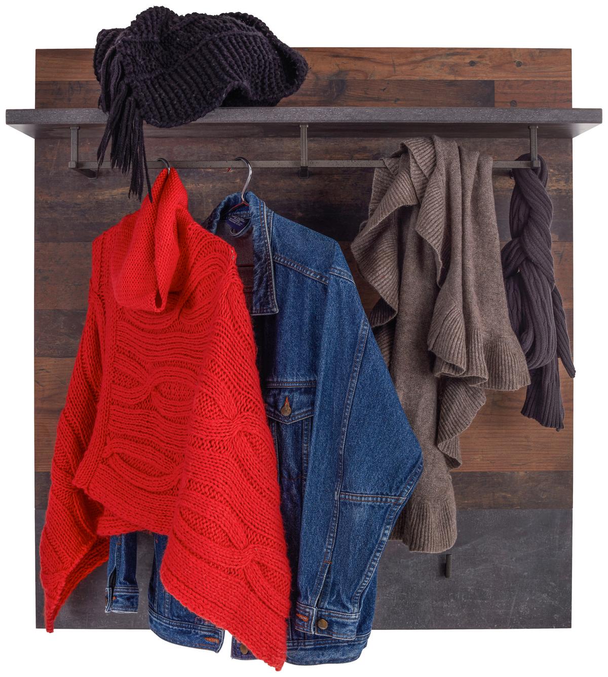 Šatní panel ONTARIO - šedá/barvy dubu, Trend, kompozitní dřevo (96/105/28cm) - Ondega