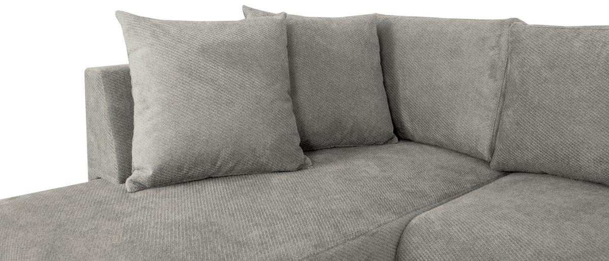 Wohnlandschaft Veronice Hellgrau B: 313 cm - Blau/Hellgrau, Trend, Textil (171/313/141cm)