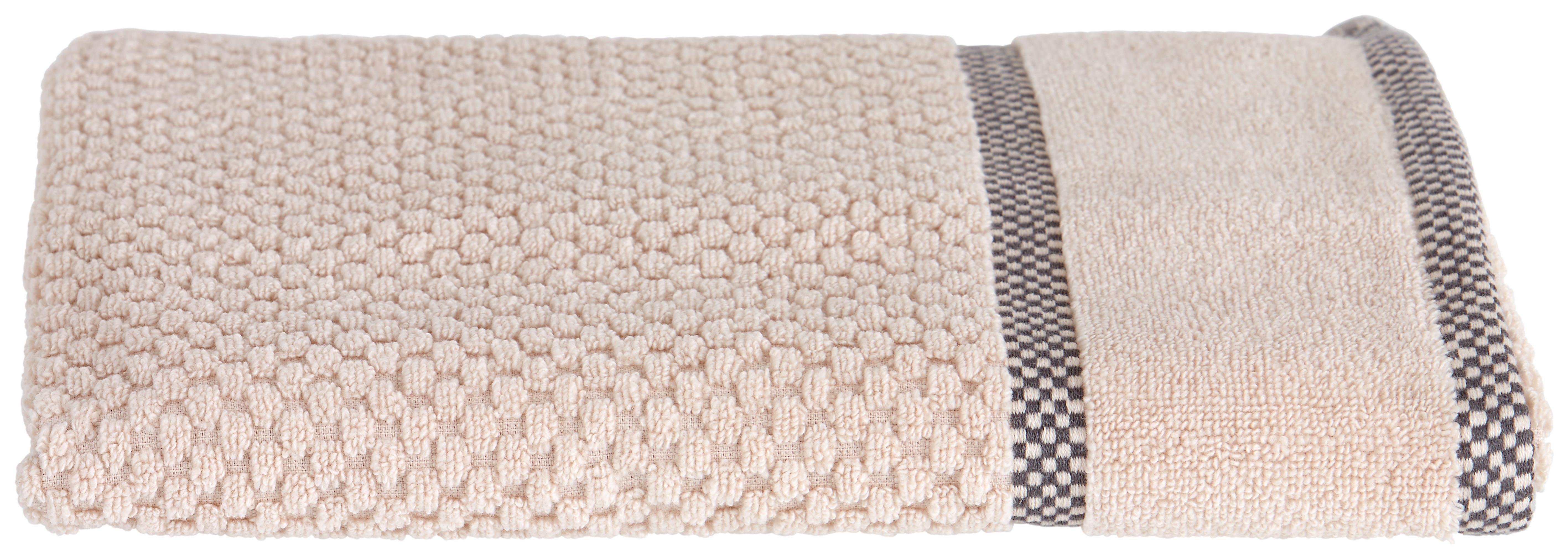 Handtuch Rocky Baumwolle 500 G/M2 Beige 50x100 cm - Beige, ROMANTIK / LANDHAUS, Textil (50/100cm) - James Wood