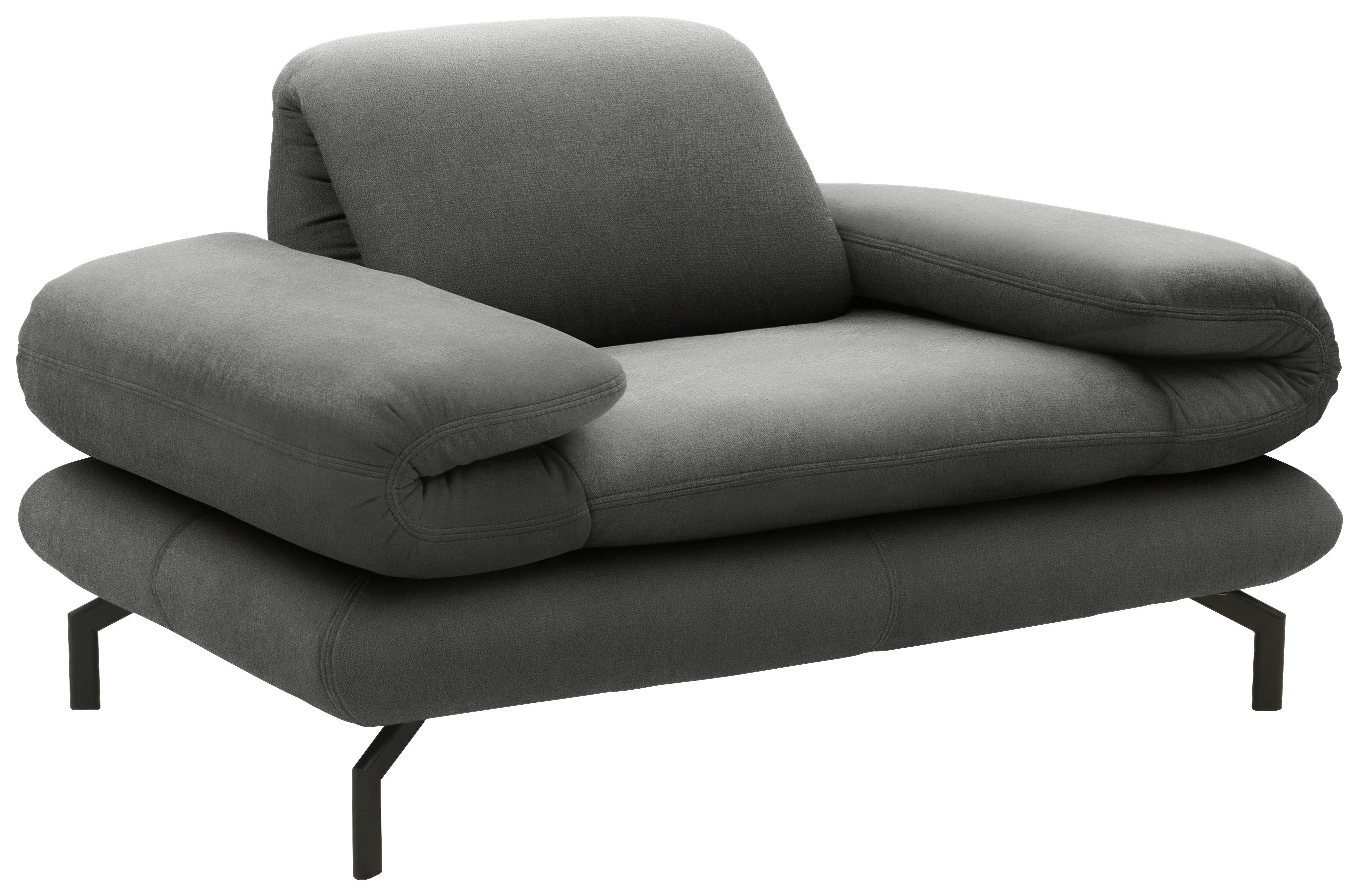 Sessel Looks Xiii - Schwarz/Grau, Design, Textil (139 (197)/83 (110)/98cm) - LOOKS by W.Joop