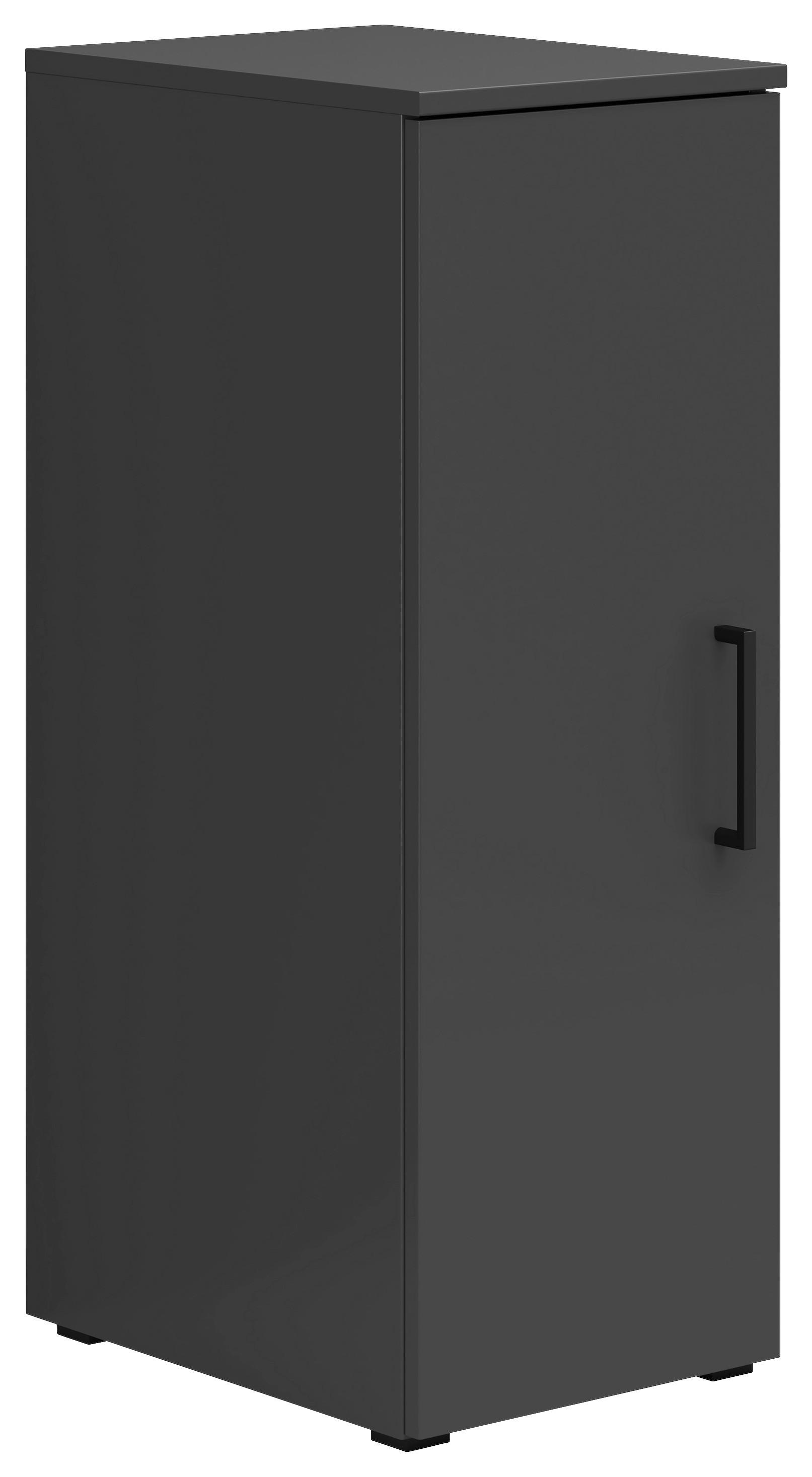 Skriňa Cabinet š: 30 cm - čierna/grafitová, Modern, kompozitné drevo/plast (30/83/40cm)