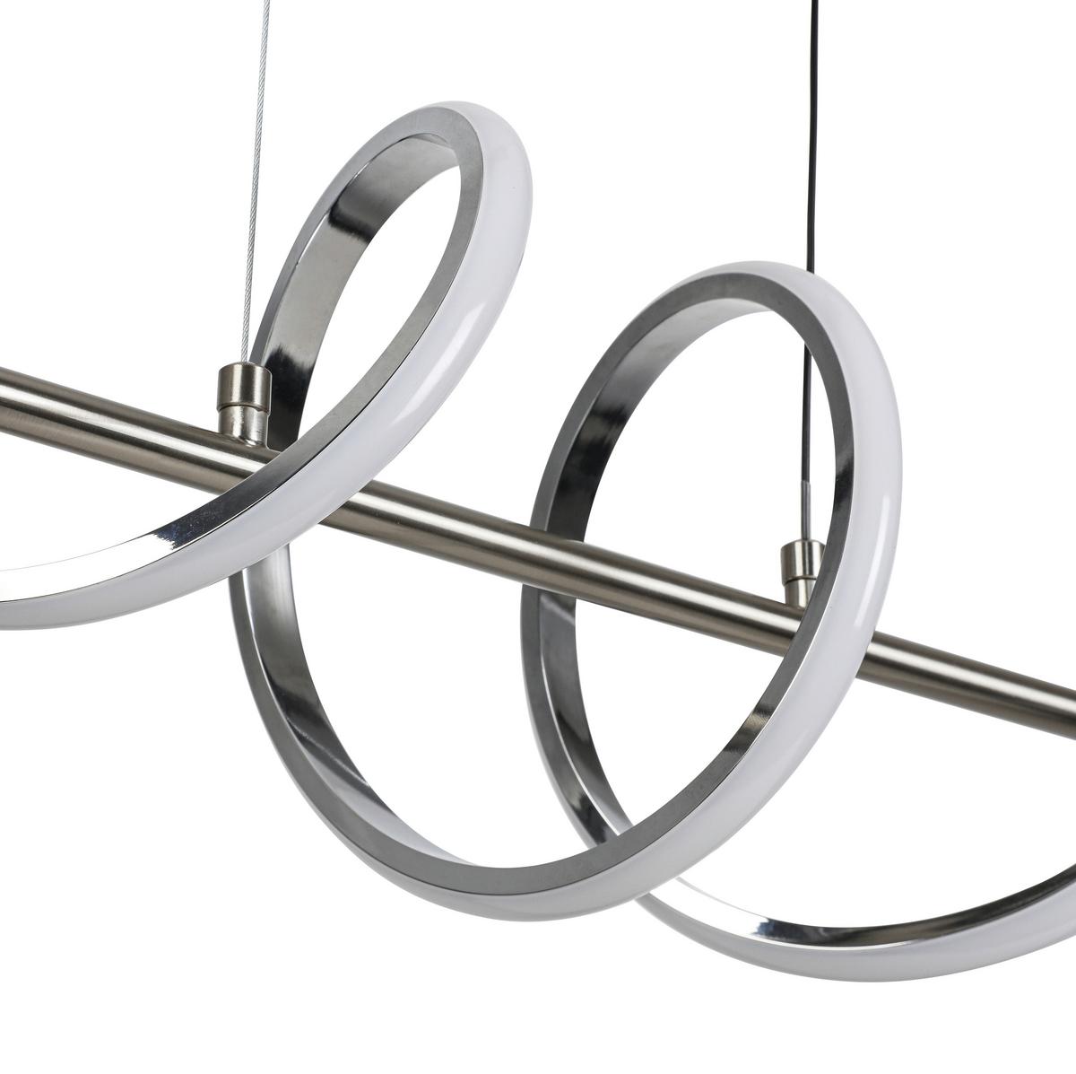 ZÁVĚSNÉ LED SVÍTIDLO LINA - barvy chromu/barvy niklu, Moderní, kov/plast (80/22/120cm) - Mömax