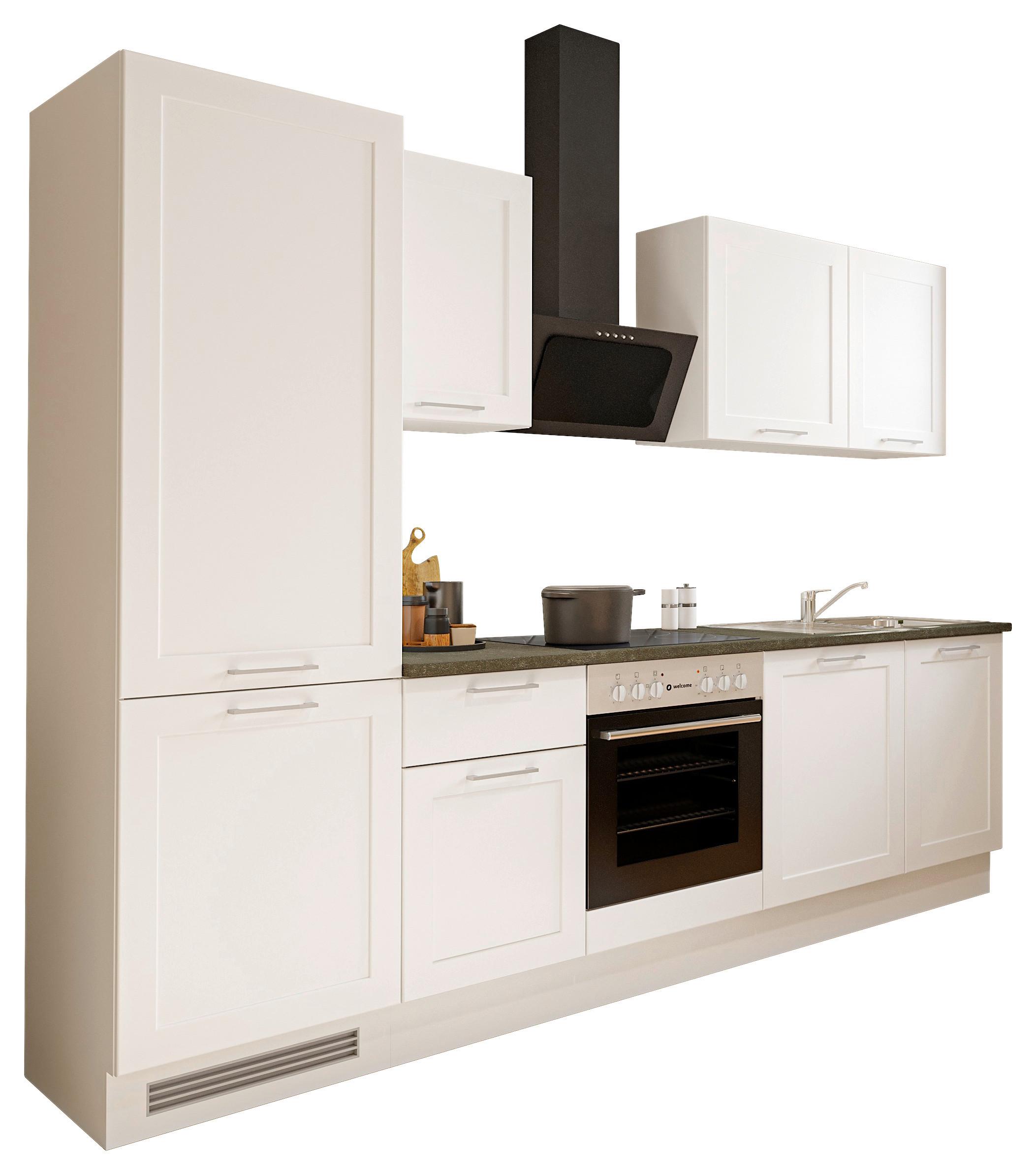Küchenblock Marseille Z 280 White - Anthrazit/Weiß, Design, Holzwerkstoff (280cm) - MID.YOU