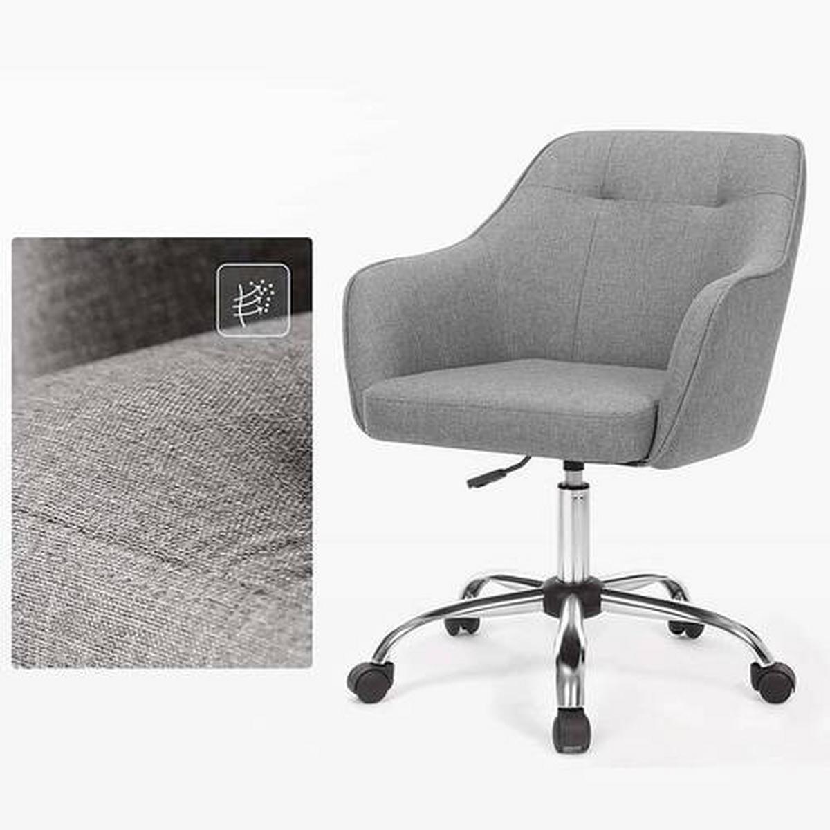 Bürostuhl Grau, Silberfarben Bis 120 Kg - Silberfarben/Grau, Basics, Textil/Metall (65/93/69cm) - Boxxx