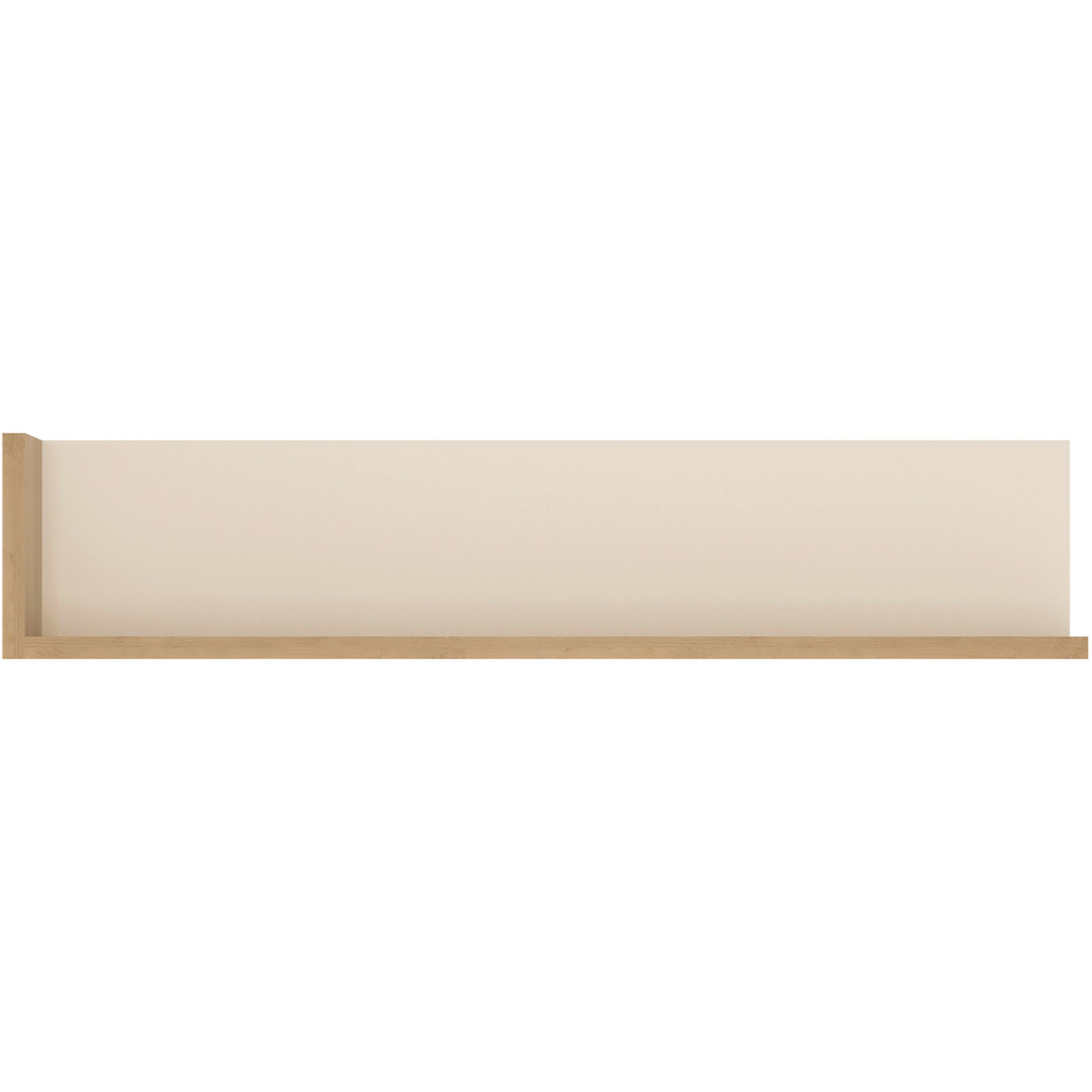 Winkelboard Lyon Hell Weiß/Eichefarben B: 119,9 cm - Eichefarben/Weiß Hochglanz, Trend, Holzwerkstoff (119,9/24,8/20cm)