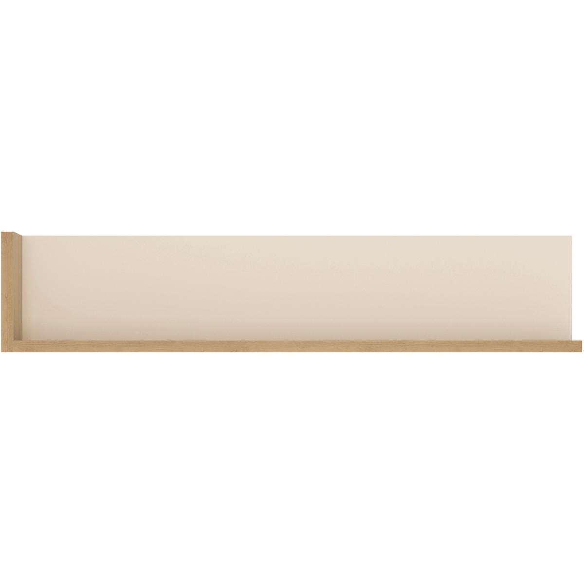 Winkelboard Lyon Hell Weiß/Eichefarben B: 119,9 cm - Eichefarben/Weiß Hochglanz, Trend, Holzwerkstoff (119,9/24,8/20cm)