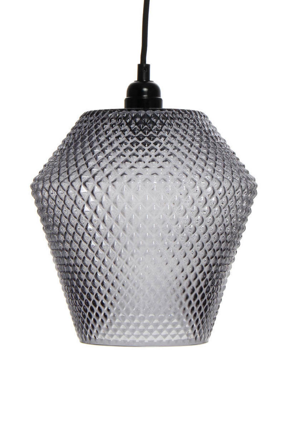Hängeleuchte Hängelampe Nomi - Grau, Trend, Glas (22/27/22cm) - Kayoom