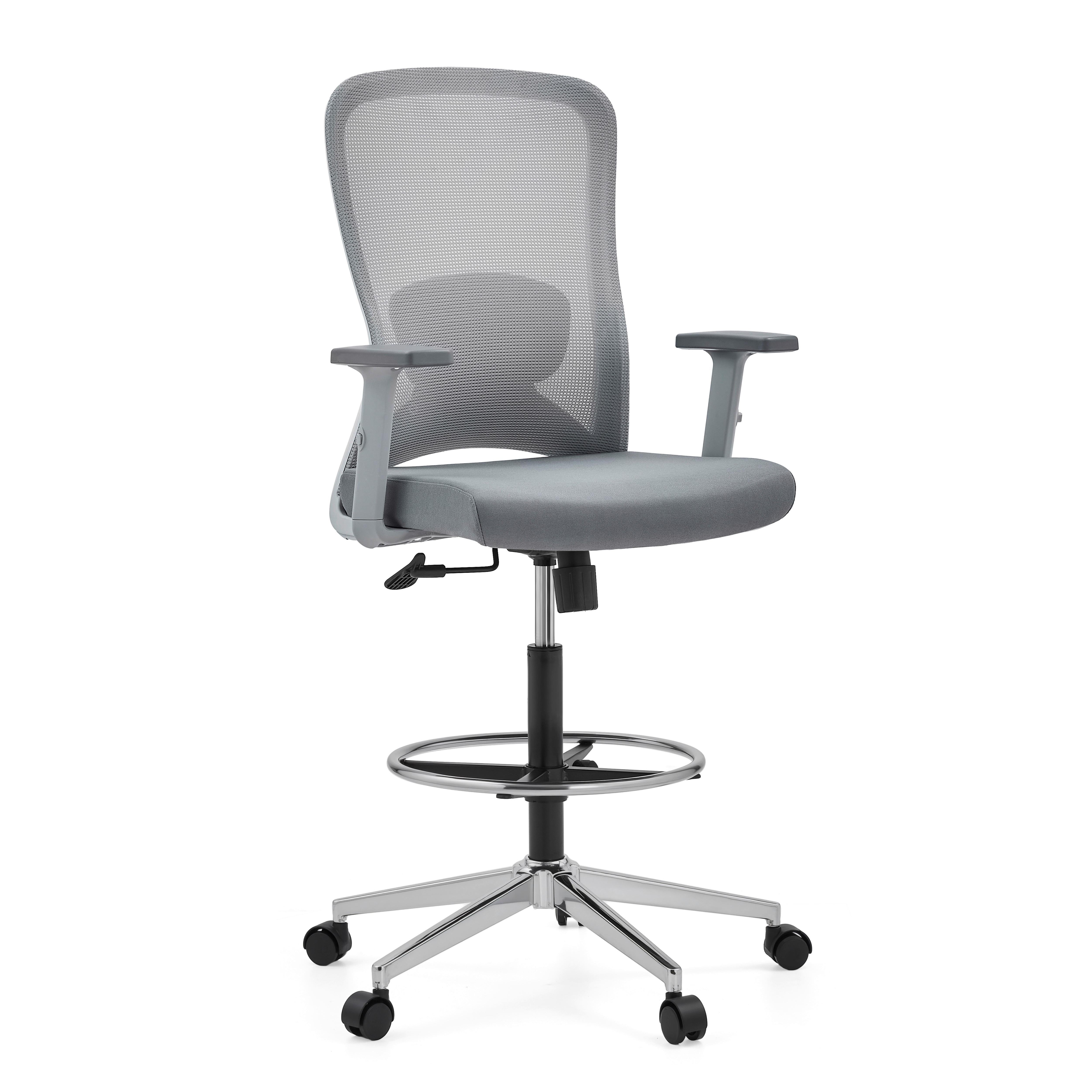 DREHSTUHL Top Work Grau B: 68cm - Grau, MODERN, Kunststoff/Textil (68/136/60cm) - MID.YOU