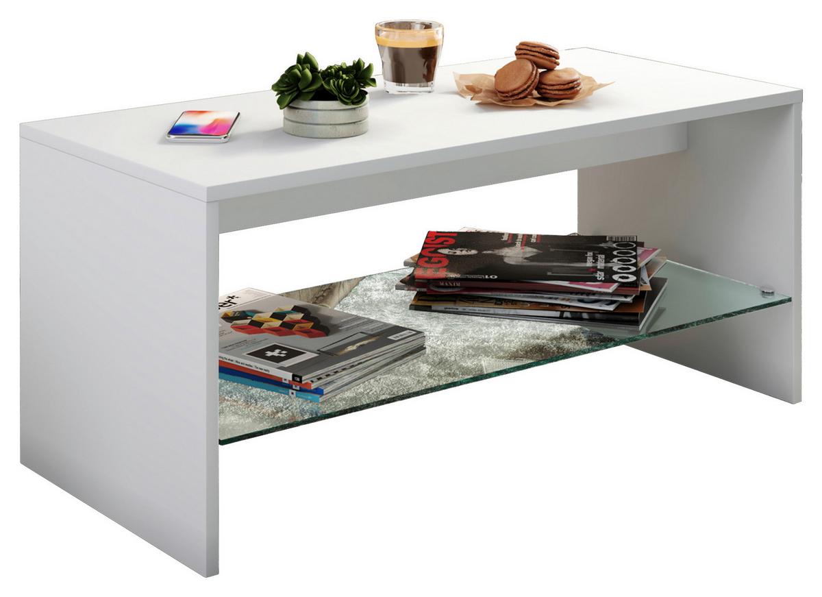 Konferenčný stolík WISAL biely - biela, Modern, kompozitné drevo (90/40/40cm) - MID.YOU