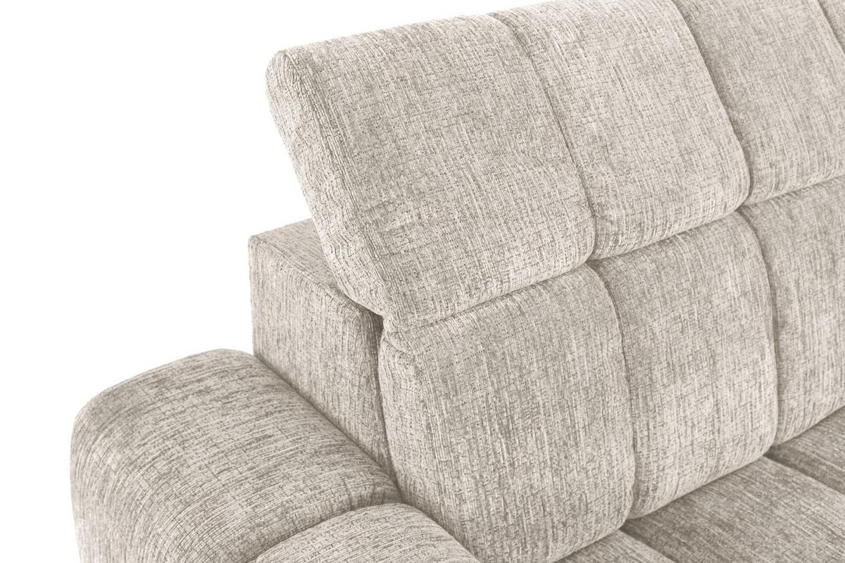 Rohová sedačka LAYA, levá, krémová žinylka KANSAS - krémová, Moderní, textil (155/250cm) - Premium Living
