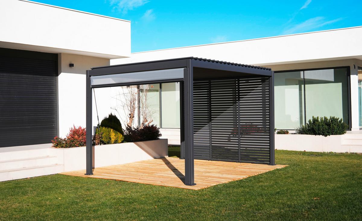 Pergola Element Anthrazit 3x4 - Anthrazit, LIFESTYLE, Metall (300/240/400cm) - Gardenson