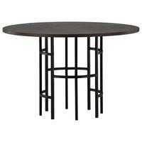 Esstisch Copenhagen - Schwarz/Braun, Design, Holz/Metall (115/115/74cm) - Livetastic