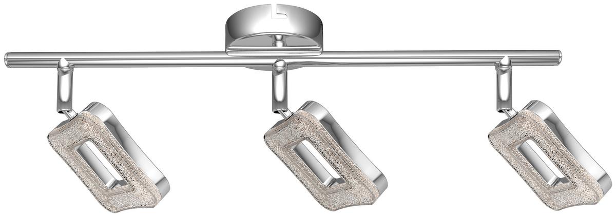 LED-Strahler Amelie 3-Flammig verstellbar L: 45 cm - Chromfarben, MODERN, Kunststoff/Metall (45cm) - Luca Bessoni