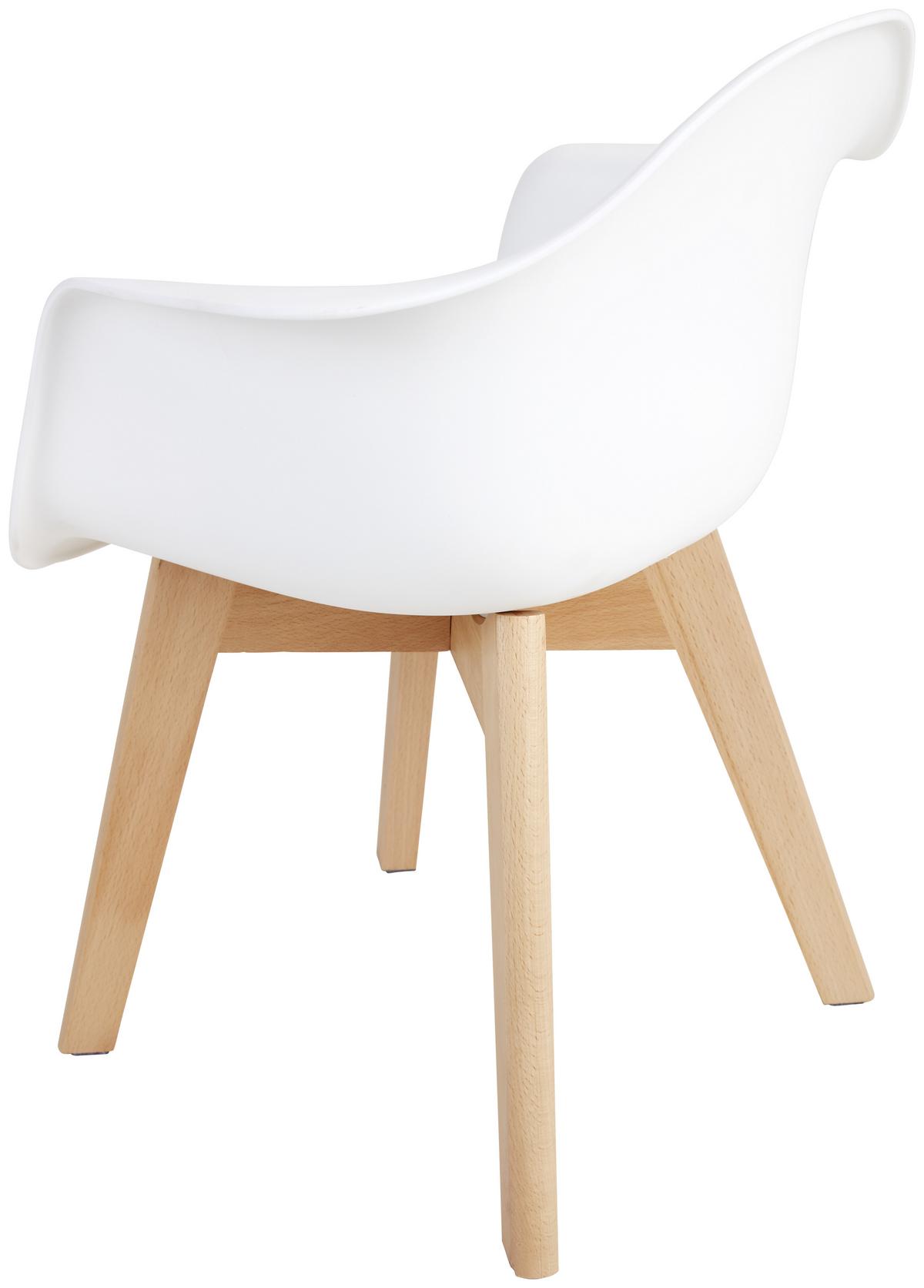 Kinderstuhl Bambino Echtholz Buchef./Weiß Sitzhöhe 32,5 cm - Buchefarben/Weiß, MODERN, Holz/Kunststoff (42/57,5/30cm) - Ondega