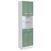 Badezimmer Hochschrank Riga 50x190 Cm Grün/weiß - Weiß/Grün, MODERN, Holzwerkstoff (50/190/35cm) - Held