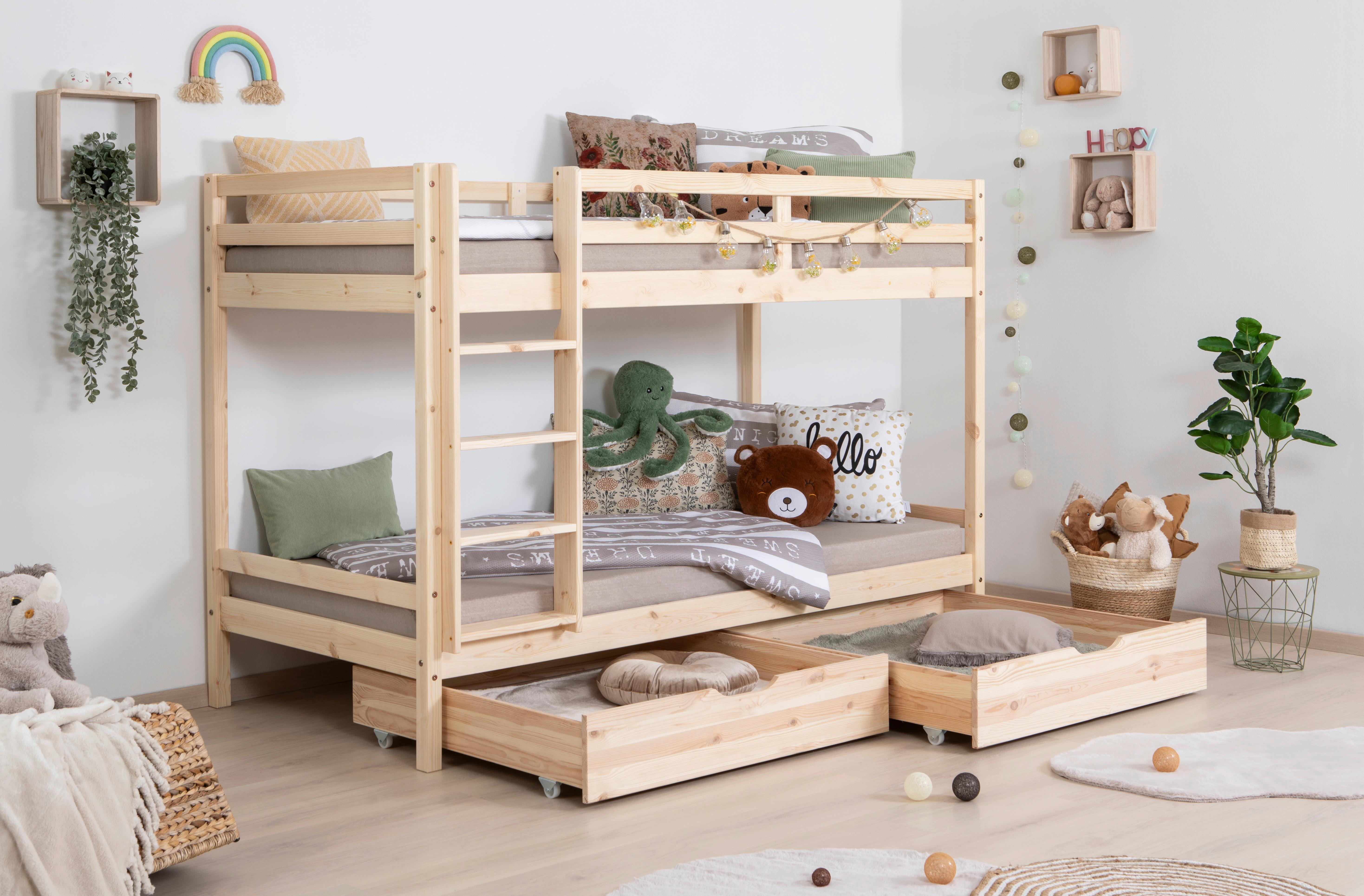Etagenbett 970514 Rene - Naturfarben, MODERN, Holz (90cm) - MID.YOU