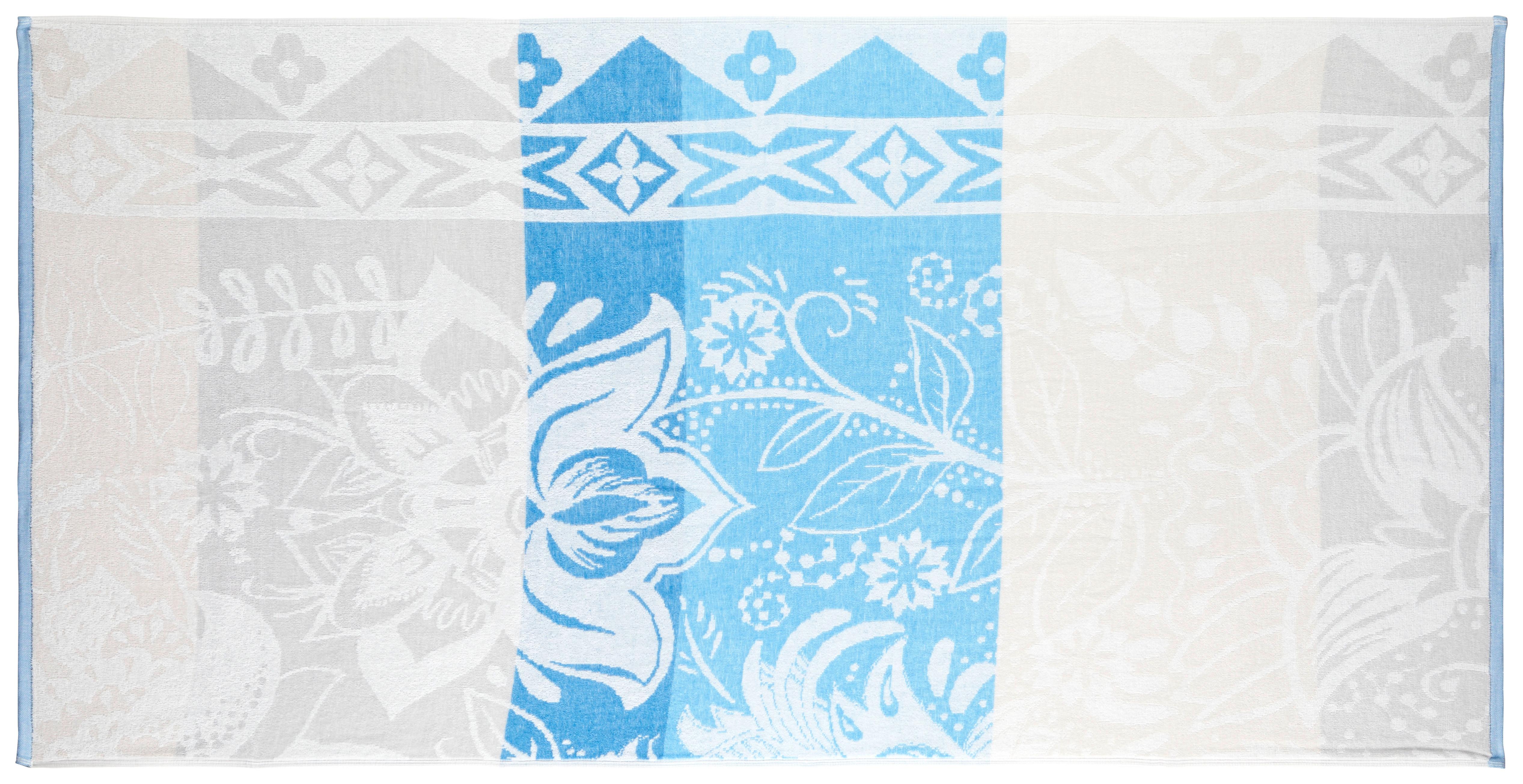 Strandtuch Summertime - Blau/Beige, MODERN, Textil (75/150cm) - Luca Bessoni