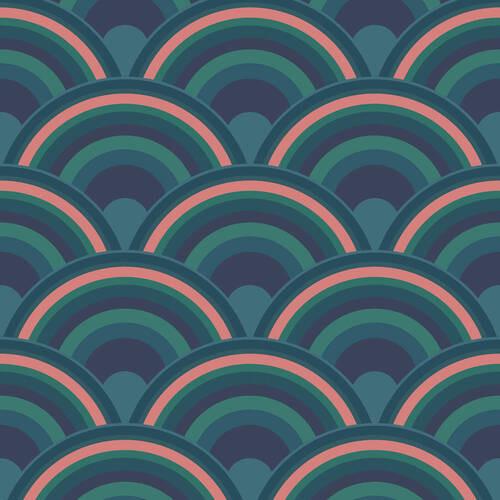 Vliestapete 118727 - Blau/Multicolor, Basics, Papier/Kunststoff (52/1000cm)