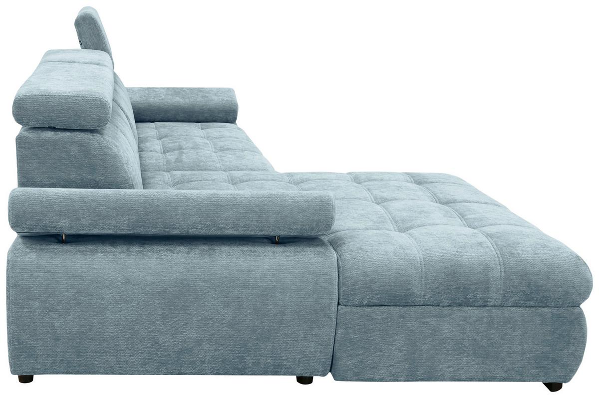 Rohová sedačka VEGAS, levá, mátově zelená žinylka - černá/mátově zelená, Design, dřevo/textil (173/294cm)