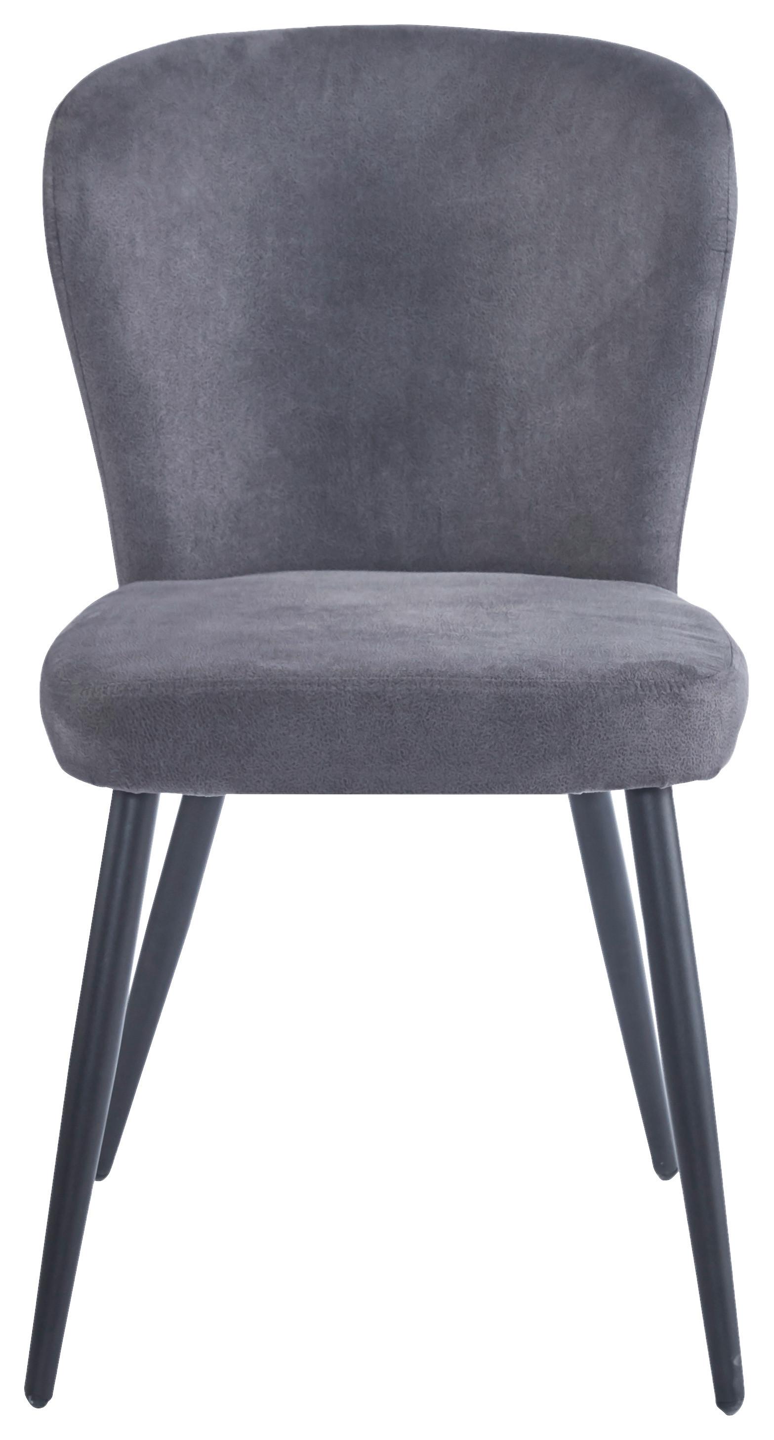 Židle Lynn, šedá - šedá/černá, Moderní, kov/textil (51/86/65cm) - Mömax
