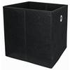 Faltbox Cubi Vlies Schwarz 32x32x32 cm 2 Grifflöcher - Schwarz, MODERN, Holzwerkstoff/Textil (32/32/32cm)