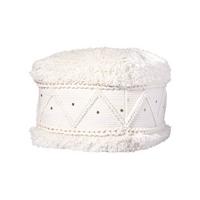 Pouf Bohist Baumwolle Creme DxH: 50x45 cm - Creme, Trend, Textil (50/45/50cm) - Kayoom
