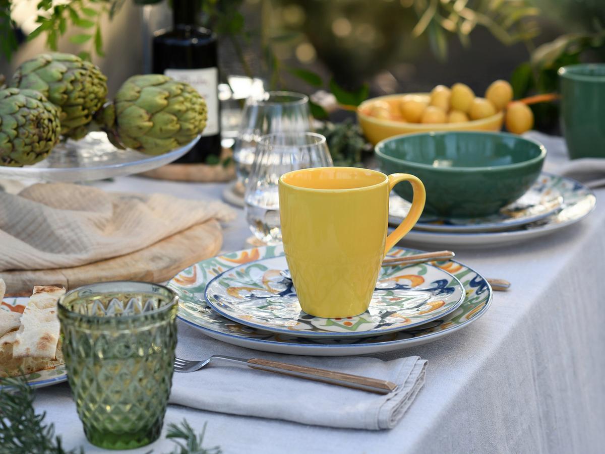 Kombiservice Giardini bunt Steinzeug, 16 -Teilig. - Multicolor, Basics, Keramik - Creatable