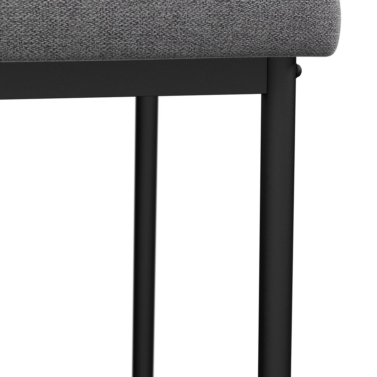 ŽIDLE CORI - černá/světle šedá, Moderní, kov/dřevo (45/87/57cm) - Bessagi Home